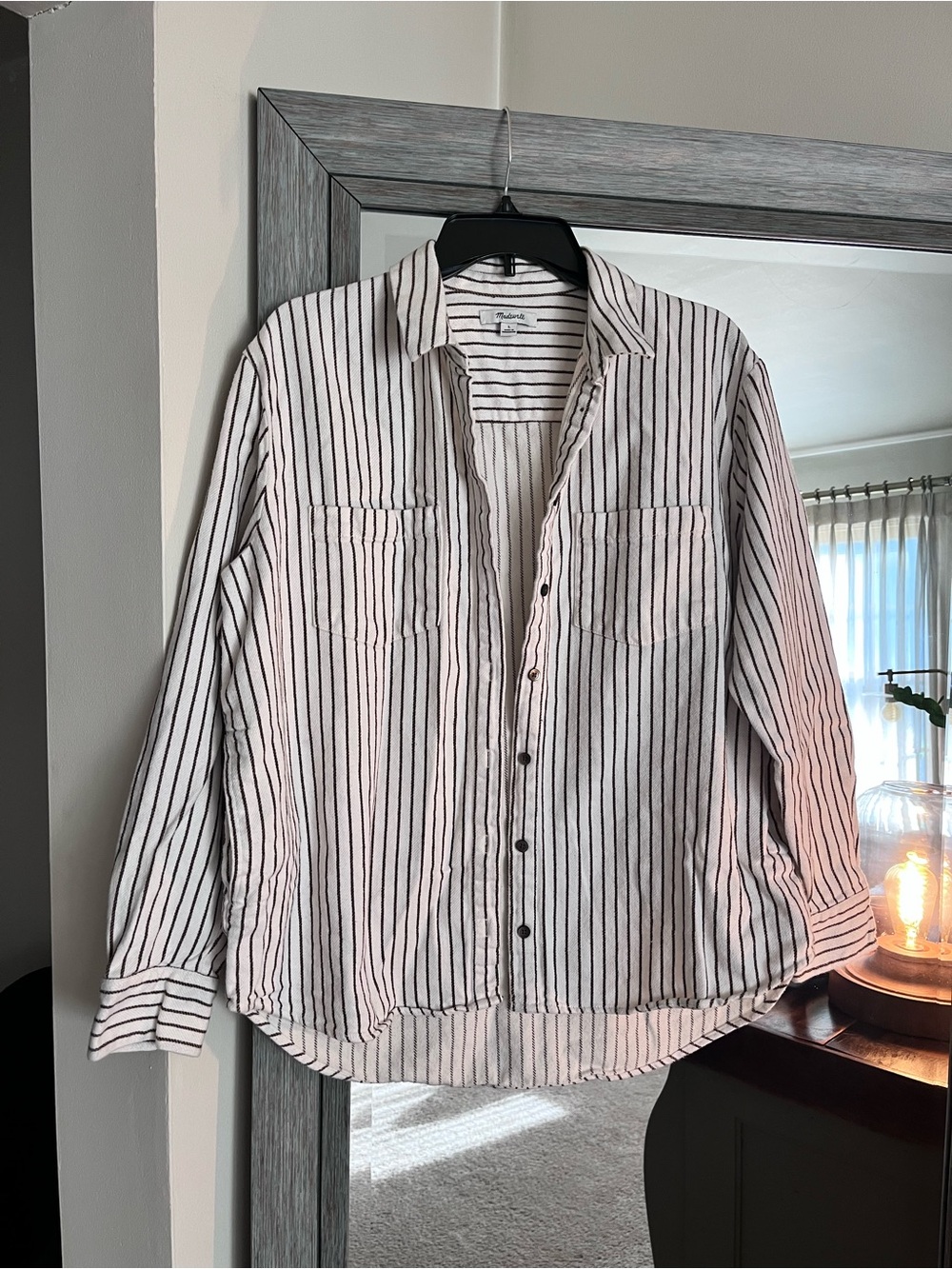Madewell, L, pocketed button up shirt jacket